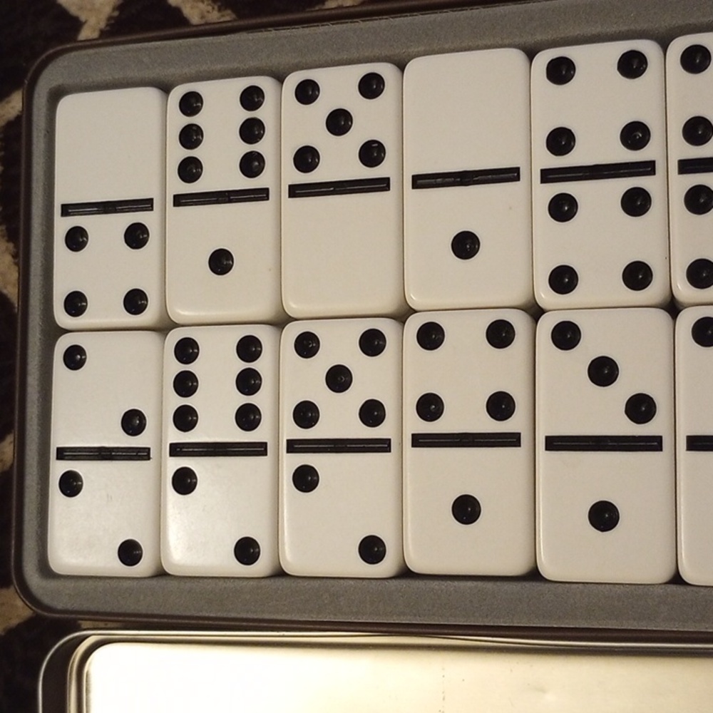 Fossil Dominos Metal Tin Authentic - Picture 5 of 5